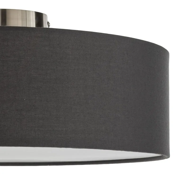 B-Ware Lindby Deckenlampe Sebatin Lampe Leuchte E27 LED Ø40cm grau SIEHE TEXT/FOTO