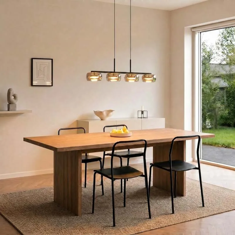 B-Ware Lucande LED Hängeleuchte Pendelleuchte Martis amber 4flg dimmbar SIEHE TEXT/F450