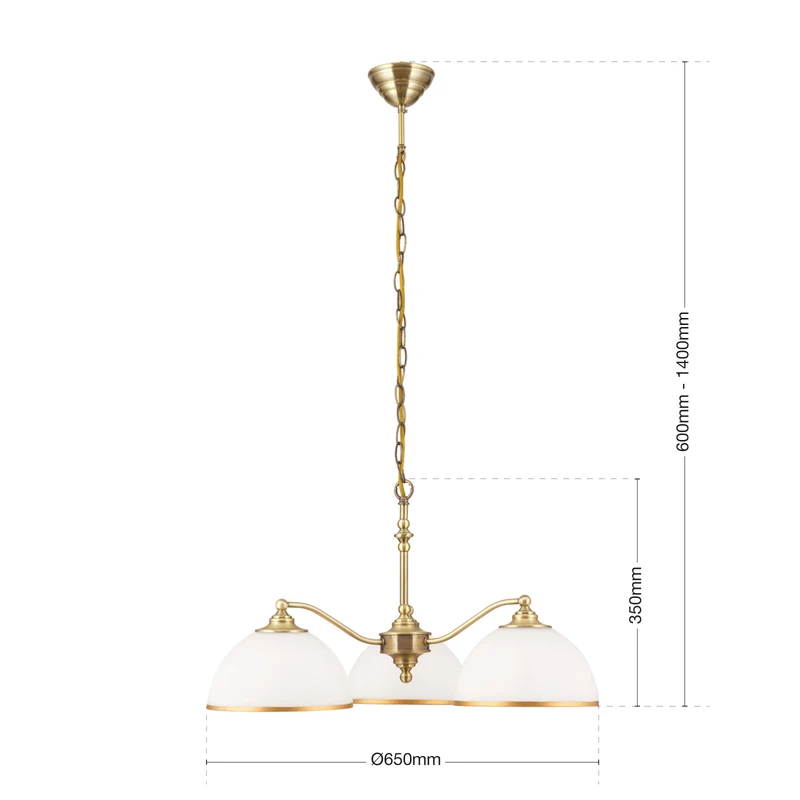 B-Ware Hängeleuchte Old Lamp mit Kettenabhängung 3-flg. Hängelampe SIEHE TEXT/FOTO