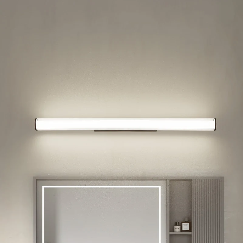 B-Ware Wandleuchte Wandlampe Lindby LED Lampe schwarz Stahl IP44 Kirka CCT 90cm