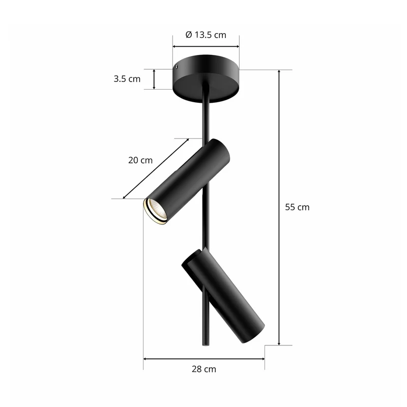 B-Ware Euluna Deckenspot Leda 2 Deckenlampe Deckenlampe Deckenlicht GU10 SIEHE TEXT