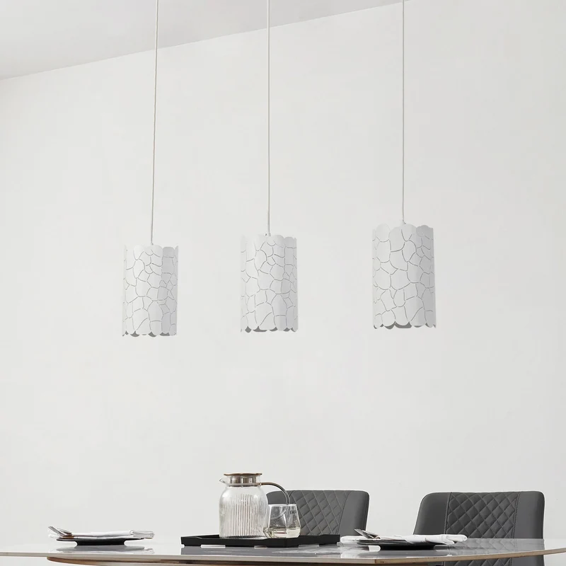 B-Ware Lindby Hängeleuchte Pendelleuchte Aralena weiß 3 flg Länge 92 cm369