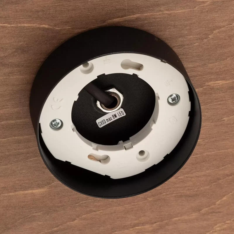 B-Ware Nowodvorski Lighting Deckenleuchte Disk mit Holzelementen GX53 SIEHE TEXT