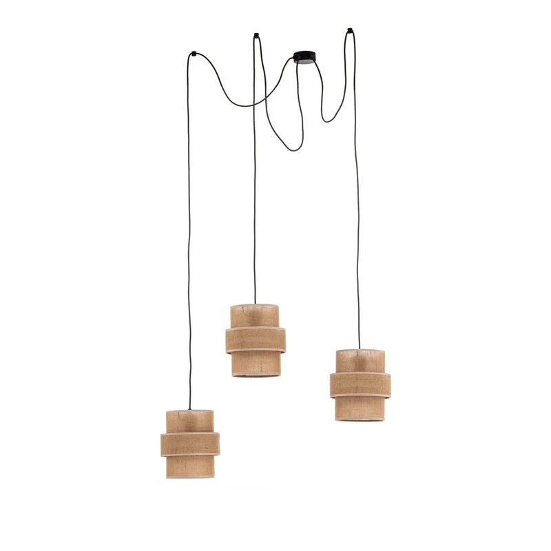 B-Ware TK Lighting Hängeleuchte Pendelleuchte Calisto Jute naturbraun SIEHE TEXT/FOTO