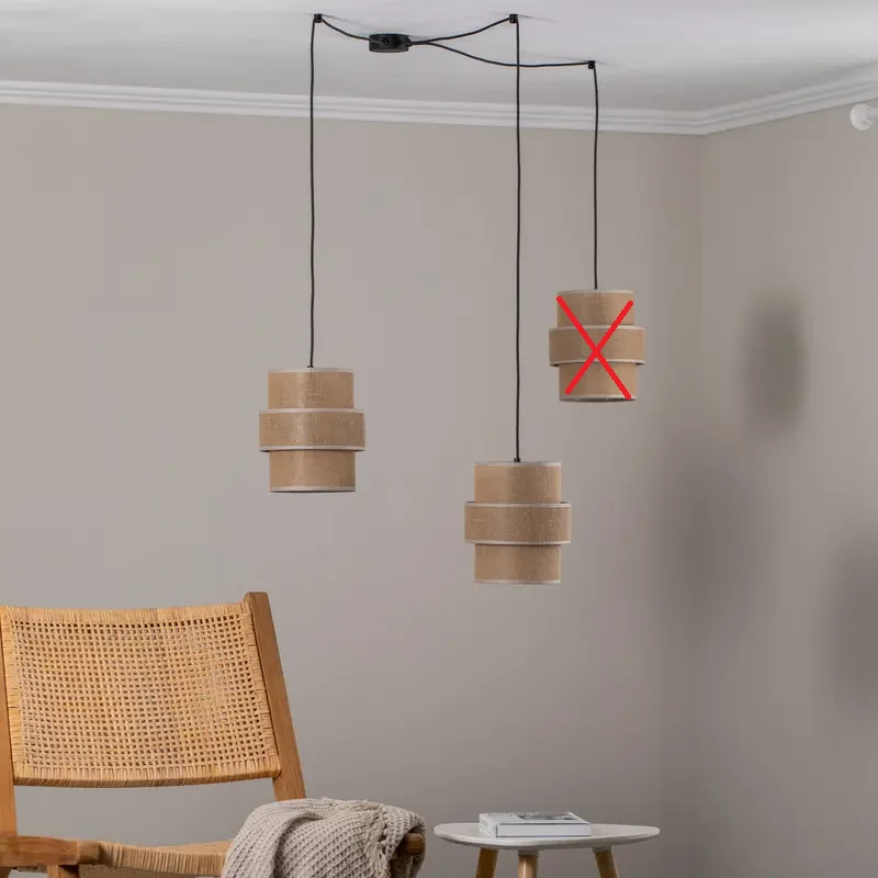 B-Ware TK Lighting Hängeleuchte Pendelleuchte Calisto Jute naturbraun SIEHE TEXT/FOTO