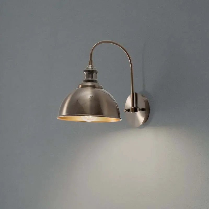 B-Ware Opviq Wandleuchte Lampe Saglam Metall gold Höhe 36 cm Innenbeleuchtung