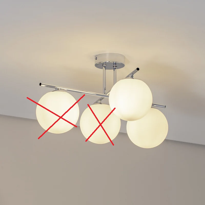 B-Ware Domiluce Aurora Deckenleuchte Lampe chrom Glas E14 Ø50cm Metall SIEHE TEXT/FOTO