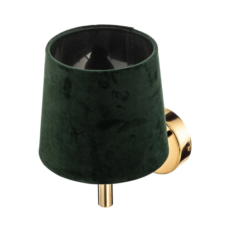 B-Ware Argon Wandleuchte Lampe Polo Plus Textilschirm messing grün