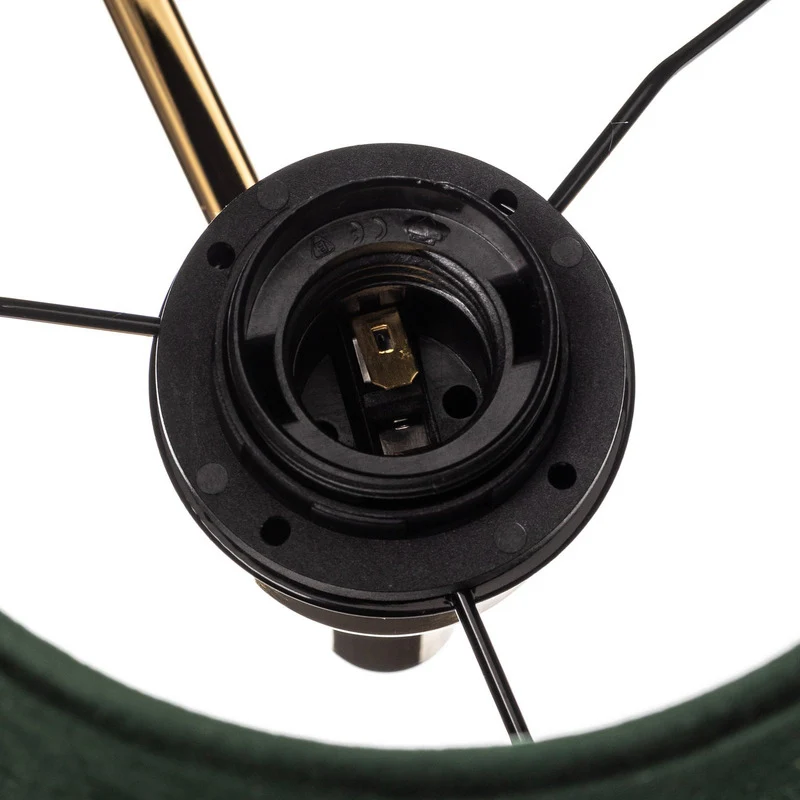 B-Ware Argon Wandleuchte Lampe Polo Plus Textilschirm messing grün