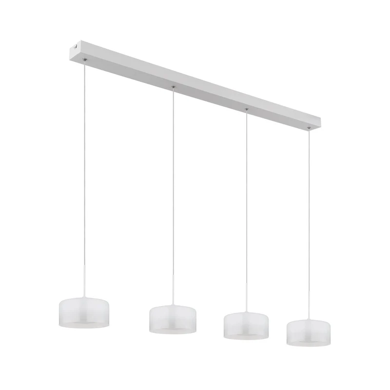 B-Ware LED Hängeleuchte Belinda Pendelleuchte Lampe Glas Länge 105 cm weiß 4 flg