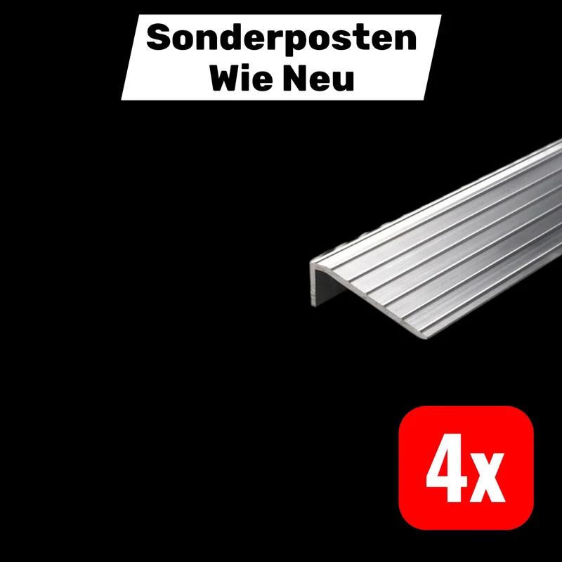 B-Ware Hamat Fußmatte Matte Eingang Alu-Anlaufkante schwarz 430x750x22mm 4 STÜCK