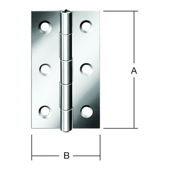 B-Ware VORMANN Türscharnier Band Edelstahl Scharnier gerollt rostfrei 26x40 mm 8 STÜCK