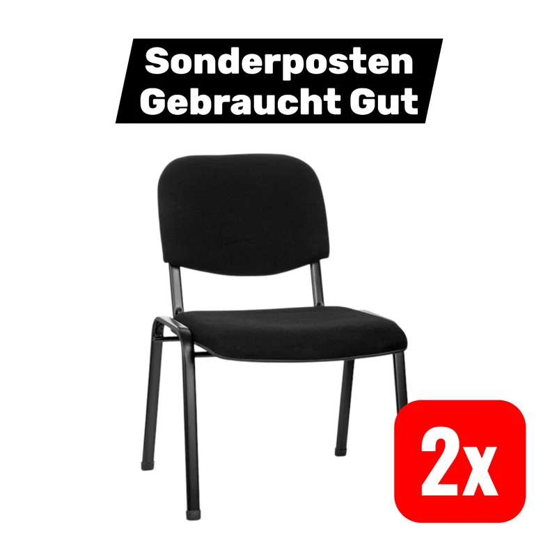 B-Ware hjh OFFICE Konferenzstuhl Besucherstuhl Computerstuhl Stuhl XT 600 XL 2 STÜCK