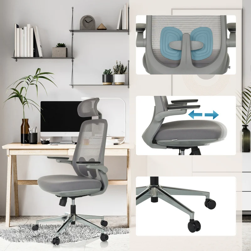 B-Ware hjh OFFICE Bürostuhl Drehstuhl Stuhl GAREMA höhenverstellbar Lordosenstütze645