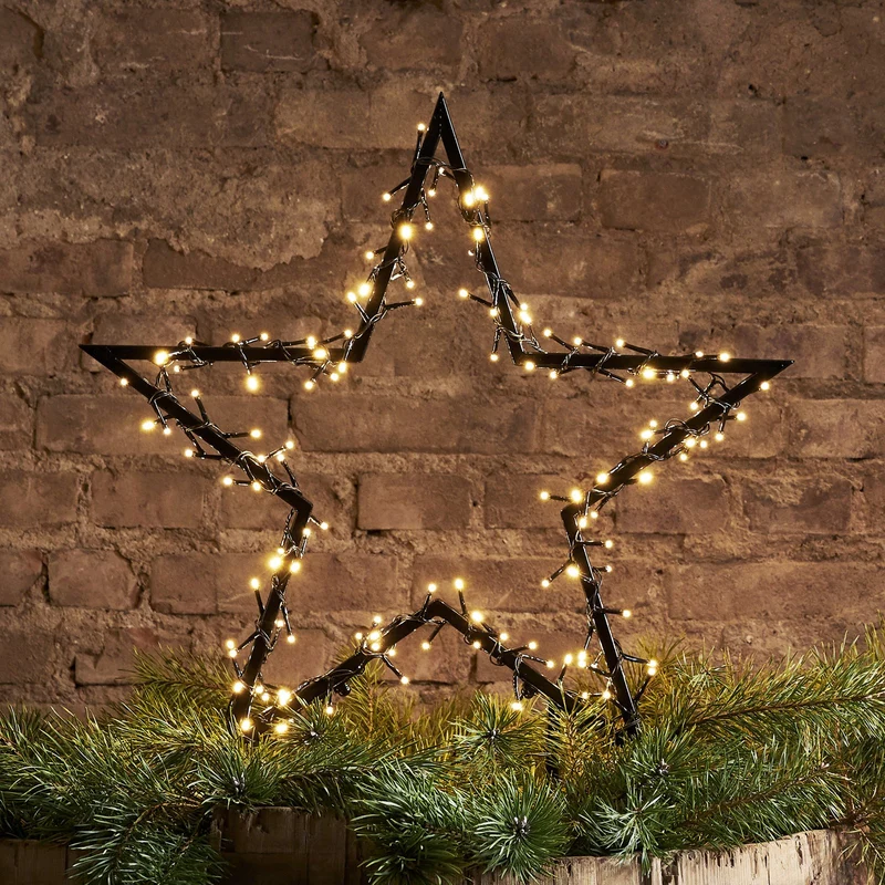 B-Ware Star Trading LED-Dekoleuchte Spiky mit Erdspießen Weihnachtsbeleuchtung 60 cm