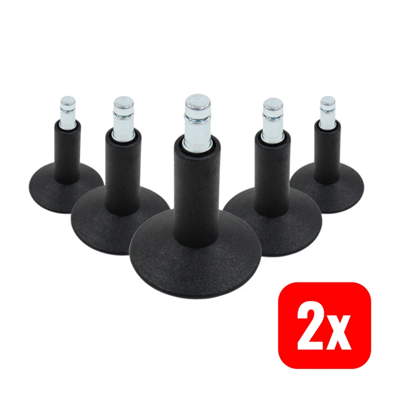 B-Ware hjh OFFICE Bodengleiter STAND 2 S908 No 12 Stift 11mm 65 mm 5er-Pack 2 SETS