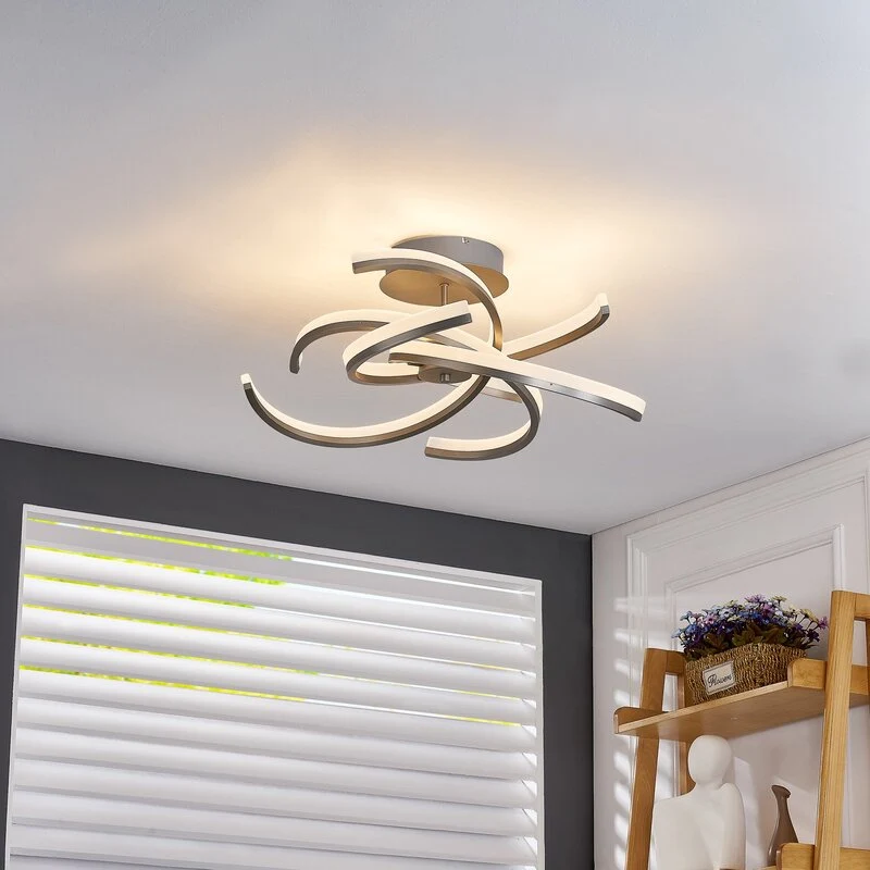 C-Ware Lindby Divalis LED-Deckenlampe Deckenleuchte stepdim nickel SIEHE TEXT/FOTO