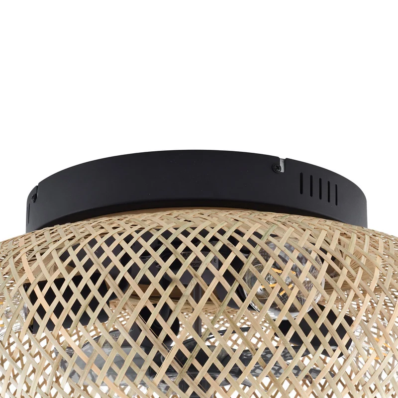 B-Ware Lucande Deckenventilator Ventilator Lampe Licht Schwarz 53cm SIEHE TEXT/FOTO