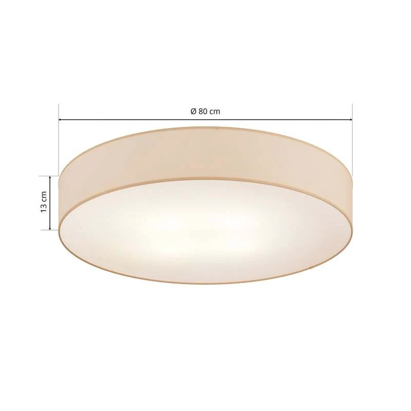 B-Ware Euluna Deckenlampe Rondo Hängelampe Leuchte 6 x E27 beige 80 cm SIEHE TEXT/FOTO