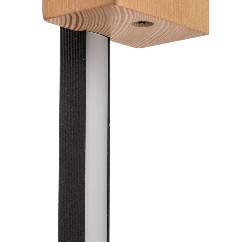 B-Ware TK Lighting Wandleuchte Wandlampe LED Flash schwarz kiefer Leuchte Leuchtmittel