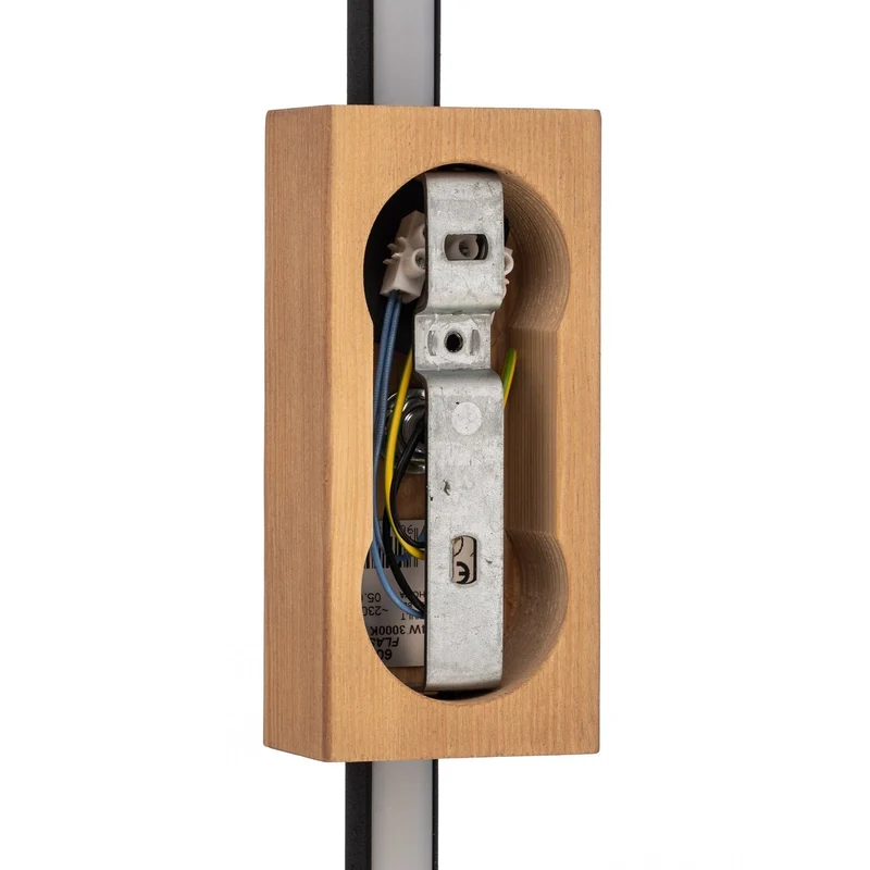 B-Ware TK Lighting Wandleuchte Wandlampe LED Flash schwarz kiefer Leuchte Leuchtmittel