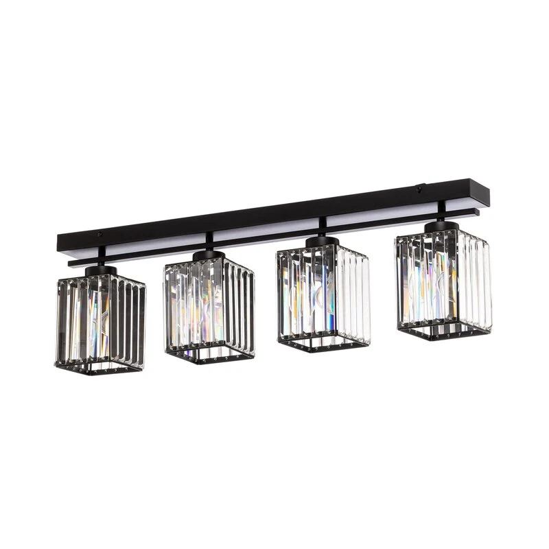 B-Ware AV-1795-4Y-BSY Deckenleuchte Lampe Balken E27 Kristallglas Eisen SIEHE TEXT/FOTO