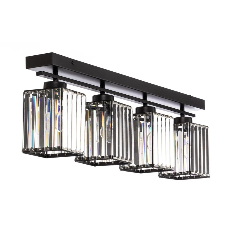 B-Ware AV-1795-4Y-BSY Deckenleuchte Lampe Balken E27 Kristallglas Eisen SIEHE TEXT/FOTO