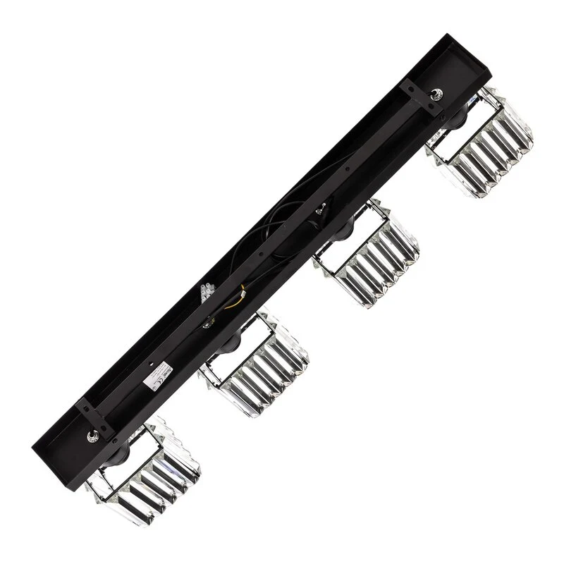 B-Ware AV-1795-4Y-BSY Deckenleuchte Lampe Balken E27 Kristallglas Eisen SIEHE TEXT/FOTO
