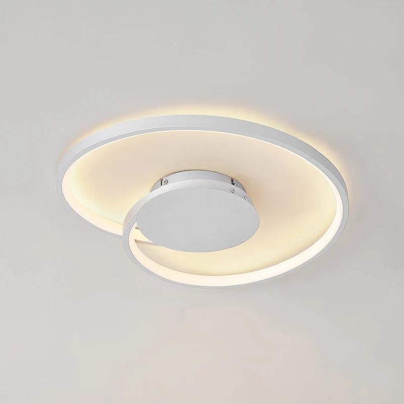 B-Ware Lucande Deckenlampe Deckenleuchte LED silber dimmbar warmweiß Wohnzimmer Beleuch