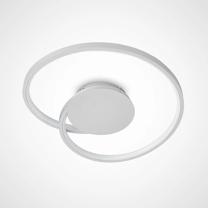 B-Ware Lucande Deckenlampe Deckenleuchte LED silber dimmbar warmweiß Wohnzimmer Beleuch