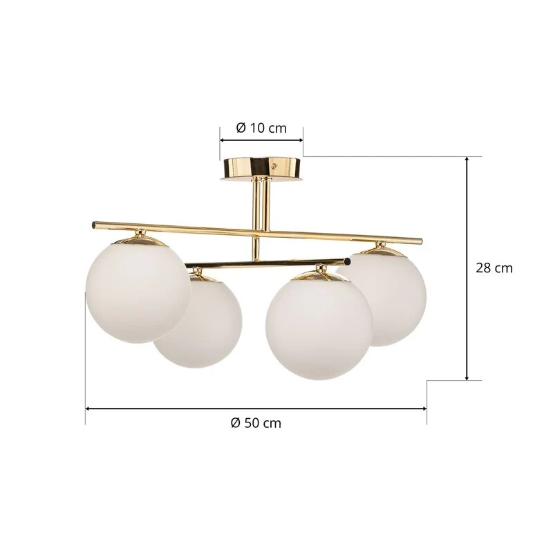 B-Ware Domiluce Aurora Deckenleuchte Lampe gold Glas E14 50cm dimmbar SIEHE TEXT/FOTO