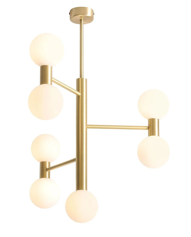B-Ware Aldex Deckenleuchte Pendelleuchte Flare Hängeleuchte 7-flg Messing Glas