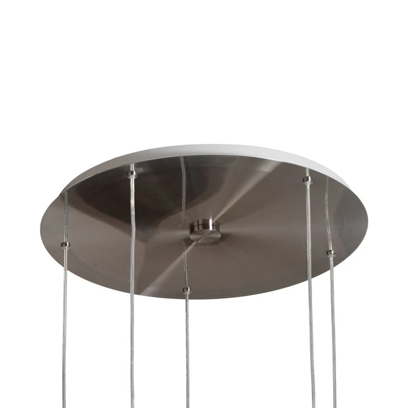 B-Ware Argon Hängeleuchte Pendellampe Maroni Glas 5-flammig chrom weiß SIEHE TEXT/FOTO