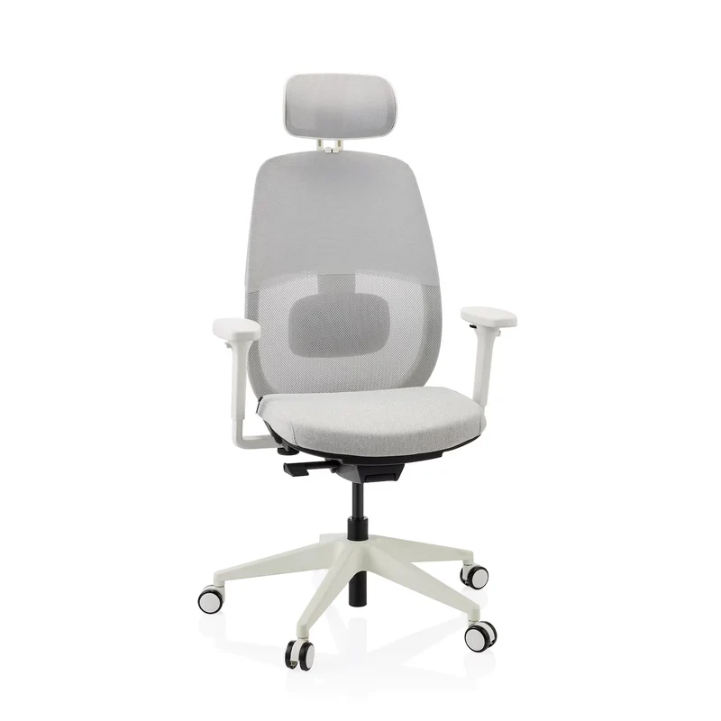 B-Ware hjh OFFICE Bürostuhl Drehstuhl Schreibtischstuhl Netzstoff Armlehnen grau