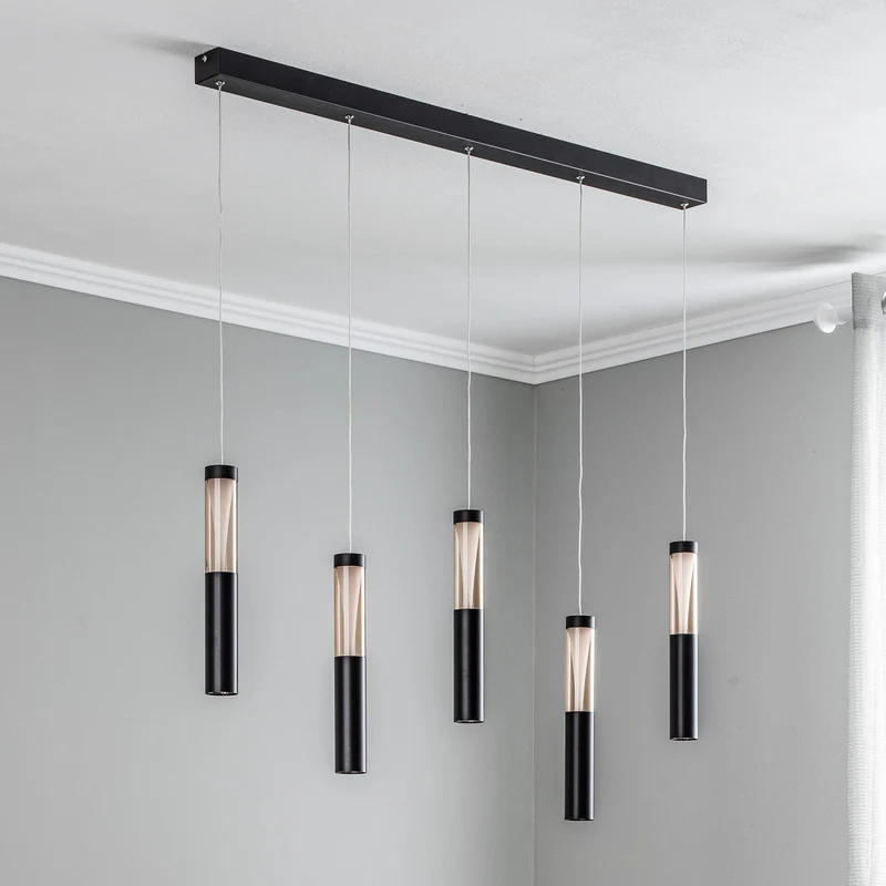 B-Ware Lucande Pendelleuchte Pendellampe LED schwarz Danson Esszimmer Küche Wohnzimm270