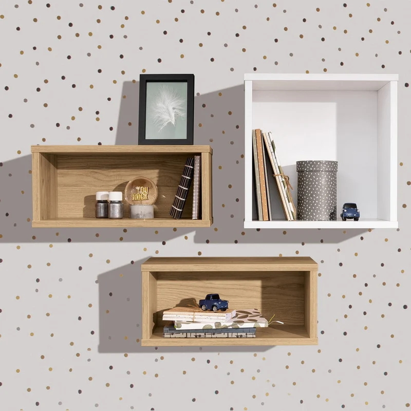 B-Ware PAIDI Wandbox Regal Ablage Rechteck Eiche Montana Universal Kinderzimmer Mattis
