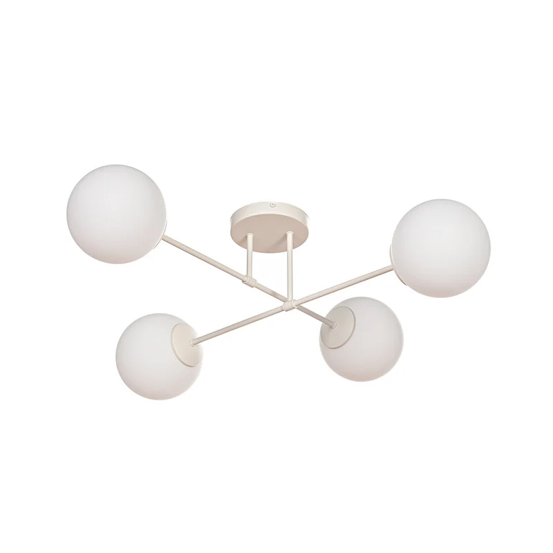 B-Ware Moon Deckenleuchte Deckenlampe Glas Metall sand Deckenbeleuchtung Wohnzimmer