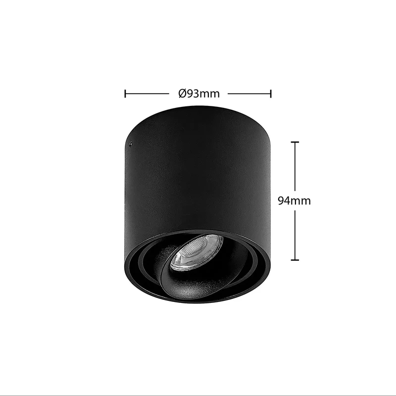 B-Ware Arcchio Walza Downlight GU10 schwarz Leuchte Lampe Deckenleuchte Deckenlampe