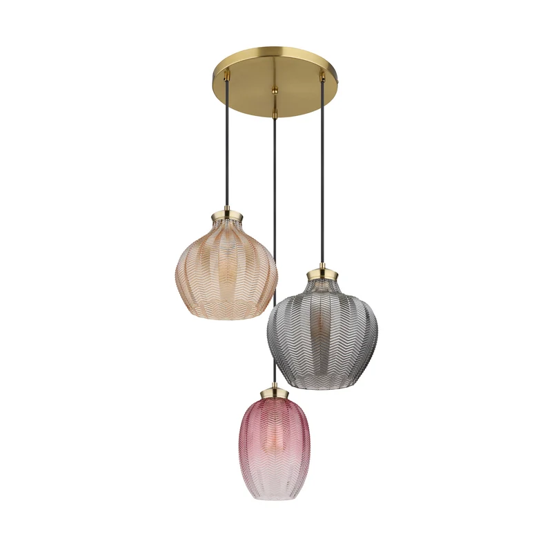 B-Ware Globo Hängelampe Jessica Leuchte Pendelleuchte Glas bunt 45 cm SIEHE TEXT/F766