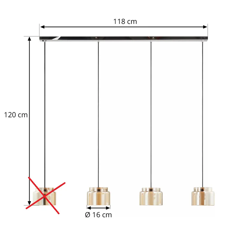 B-Ware Lucande Diano Hängeleuchte Pendellampe Deckenlampe Lampe Leuchte SIEHE TEXT/F283