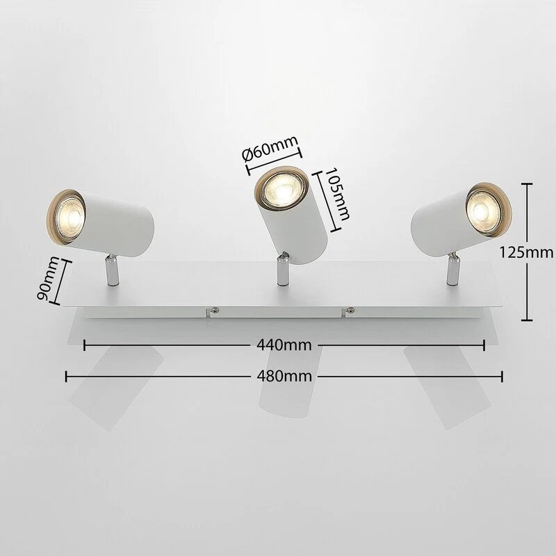 B-Ware Lindby Joffrey Deckenstrahler Deckenlampe Deckenleuchte Lampe Leuchte 3 STÜCK