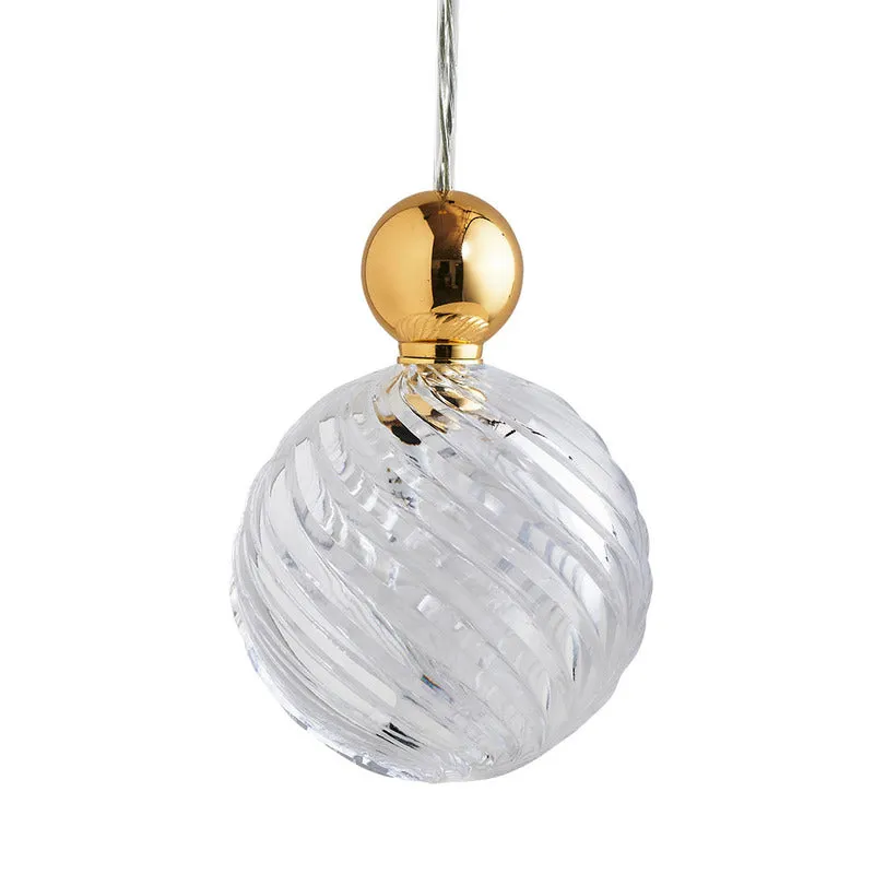 B-Ware EBB & FLOW Uva Pendelleuchte Leuchte Kristall Lampe Swirl Gold Einzelbaldachin