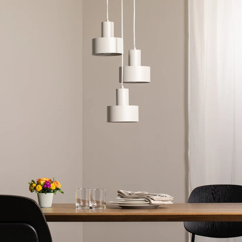 B-Ware Hängeleuchte Rif 3 Pendelleuchte Lampe taupe rund 3 flammig Ø 33 cm SIEHE TEXT