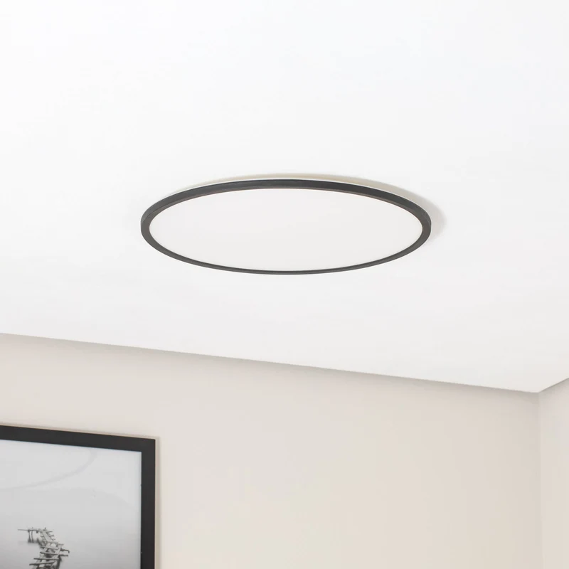 B-Ware TK Lighting LED-Panel Deckenleuchte Panel Aqua LED rund schwarz Metall 718