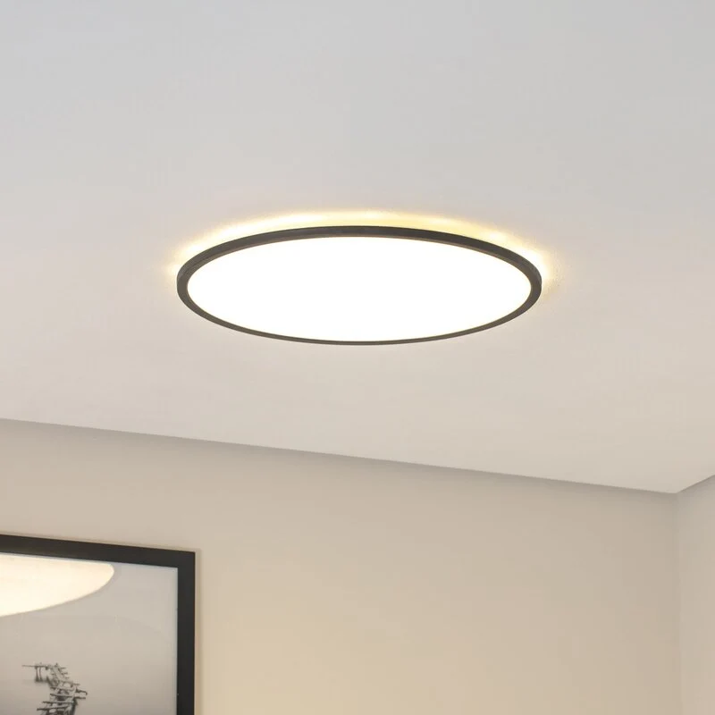 B-Ware TK Lighting LED-Panel Deckenleuchte Panel Aqua LED rund schwarz Metall 718