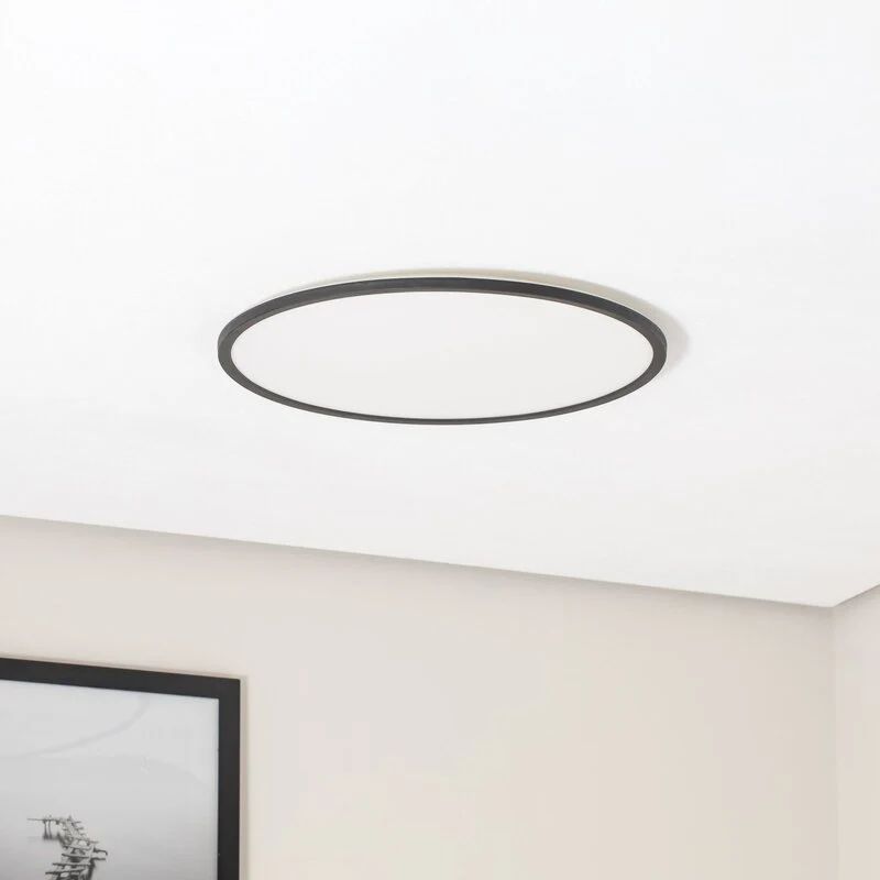 B-Ware TK Lighting LED-Panel Deckenleuchte Panel Aqua LED rund schwarz Metall 718