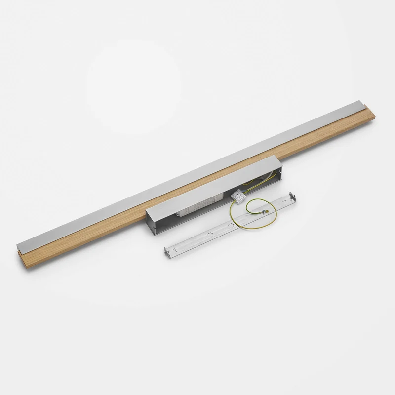 B-Ware Quitani Deckenleuchte Deckenlampe LED Keijo Eiche Nickel Matt Holz Lampe Wohnzim