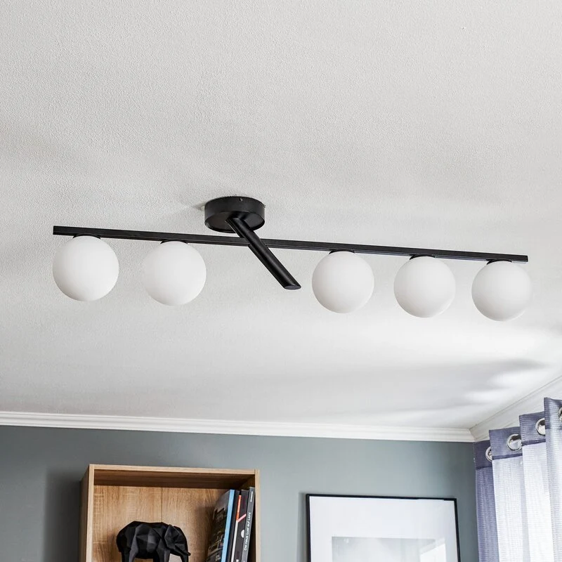 B-Ware Baleo Deckenleuchte Lampe schwarz opal fünfflammig Beleuchtung SIEHE TEXT/FOTO