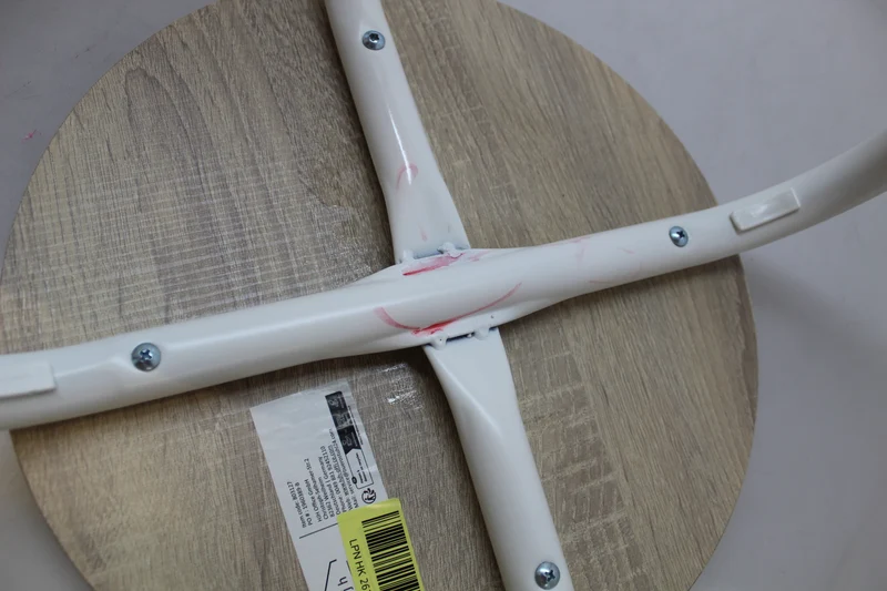 B-Ware hjh LIVING ALRANDA Metall MDF weiß eiche Stapelhocker Sitzhocker 3 STÜCK