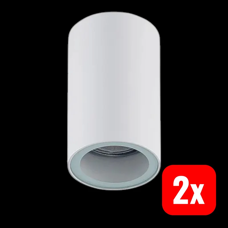 B-Ware Arcchio Downlight Einbauspot Olivir weiß Metall GU10 IP44 6cm rund 2 STÜCK